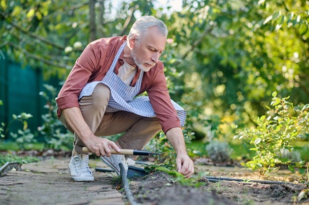 Man Gardening