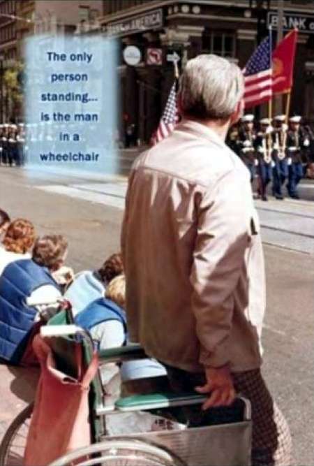 Memorial Day Wheelchair Standing