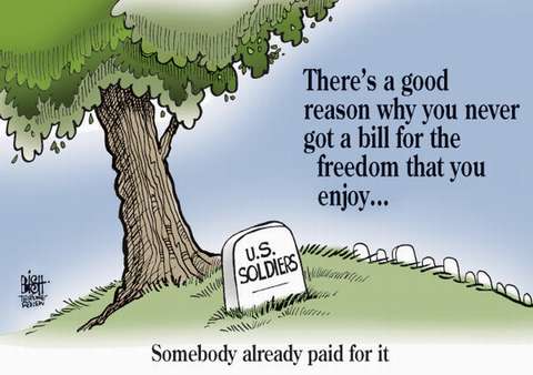 Memorial Day Paid Bill for Freedom