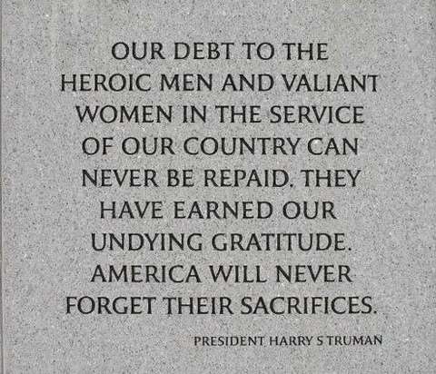 Memorial Day Debt can never be Repaid