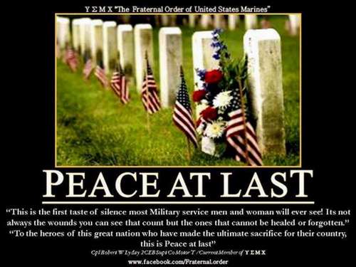 Memorial Day Peace at Last