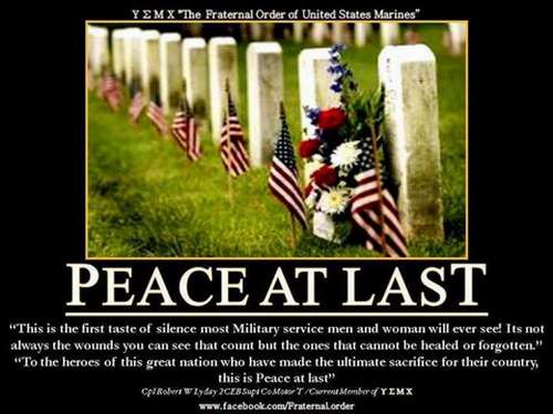 Memorial Day Peace at Last