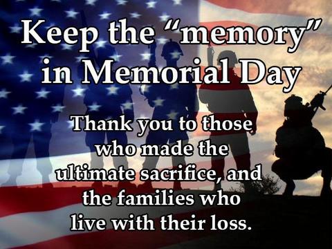 Keep the Memory in Memorial Day