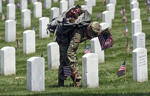 Soldier Planting Flag